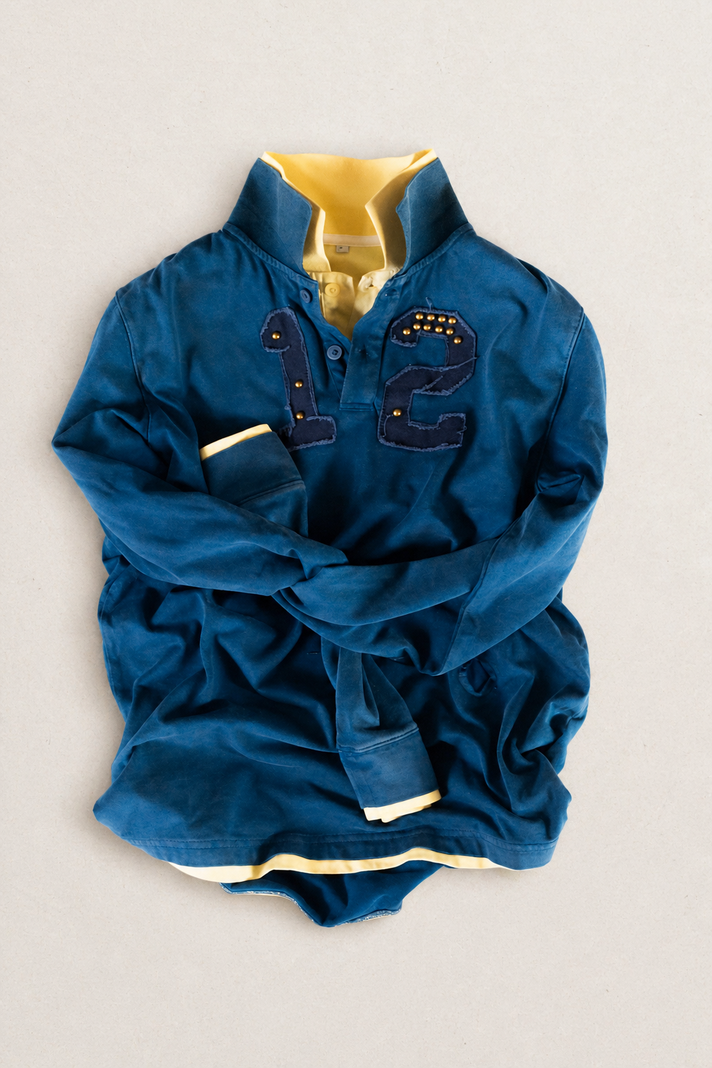 Double Collar Rugby – Blue