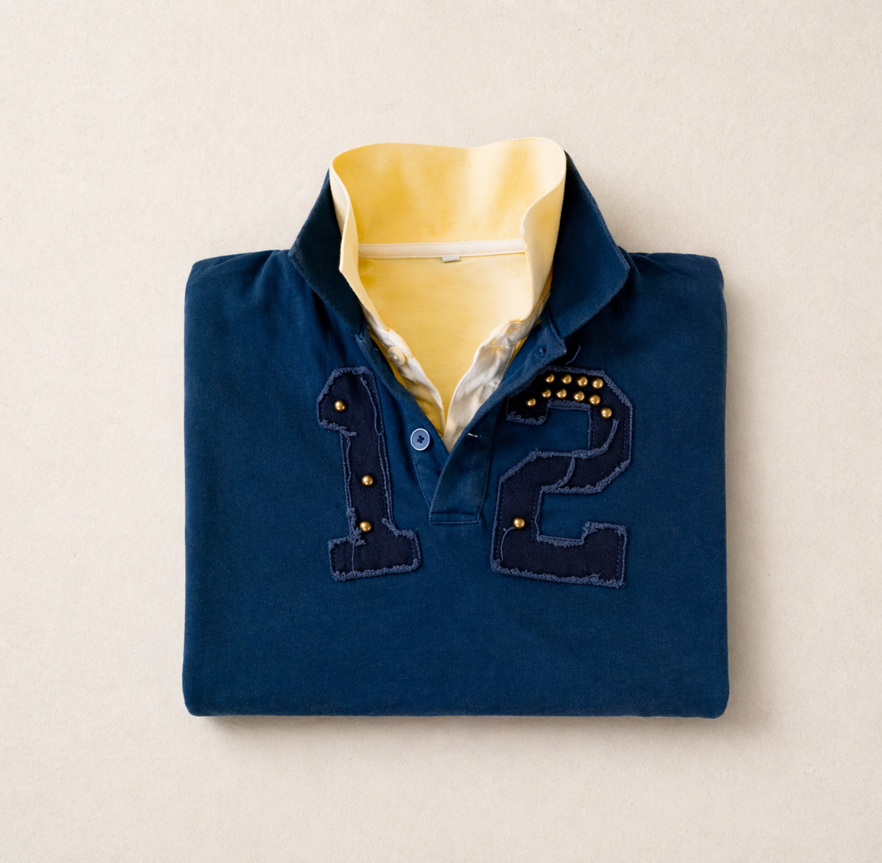 Double Collar Rugby – Blue
