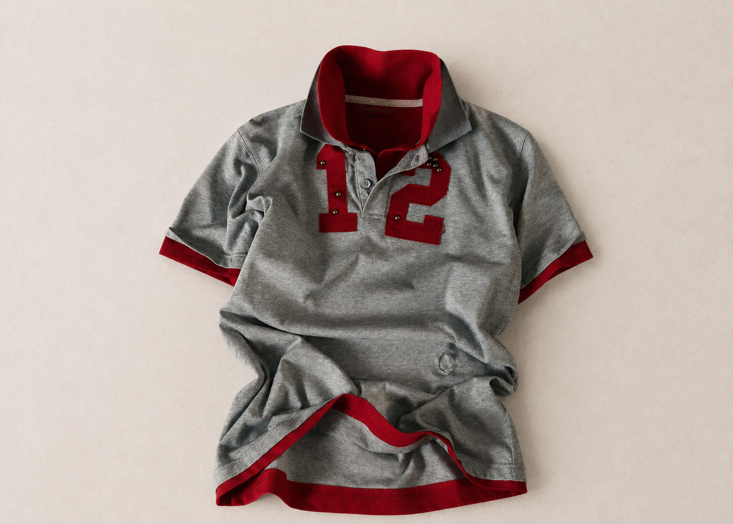 DOUBLE COLLAR 'gray red'