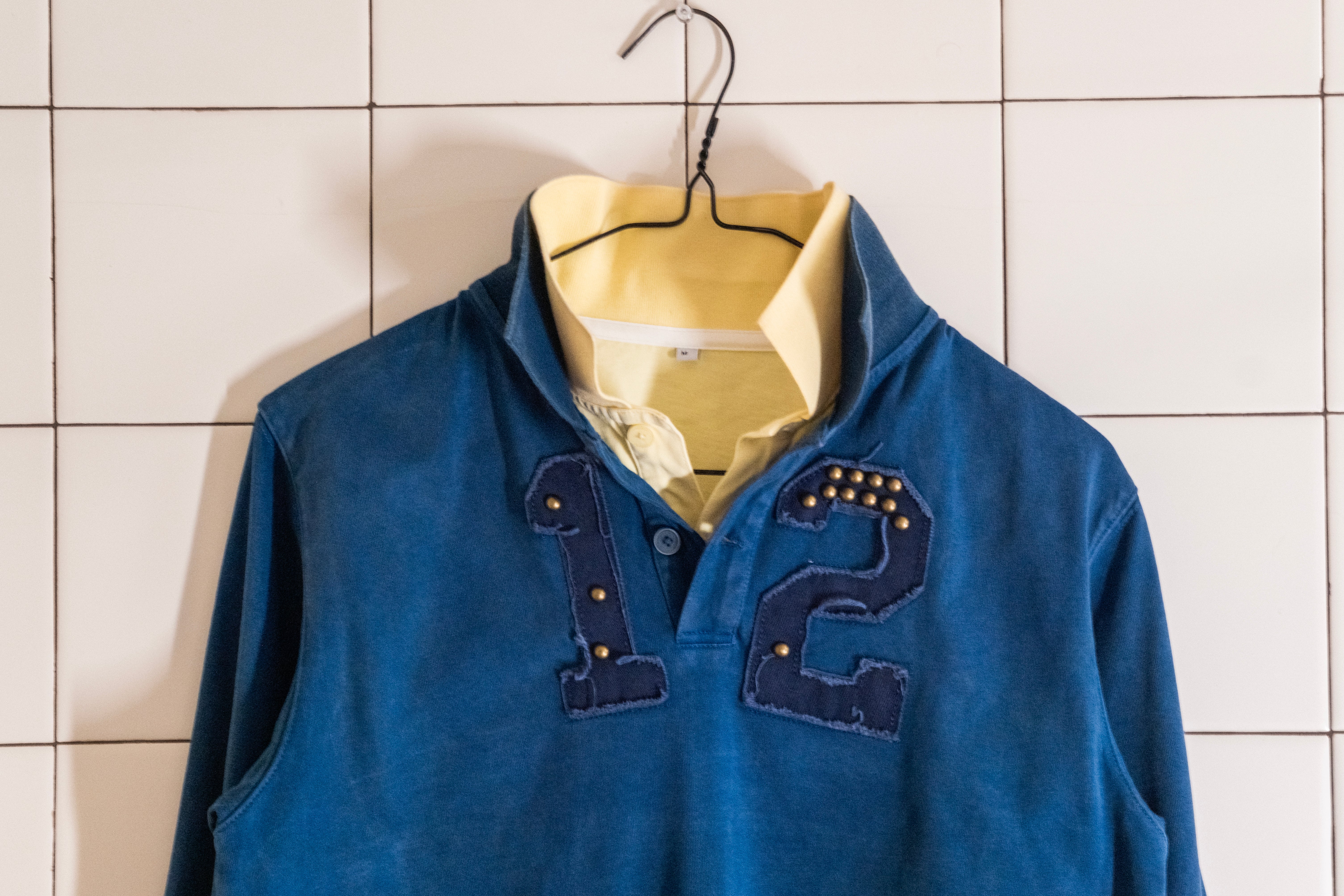 Double Collar Rugby – Blue