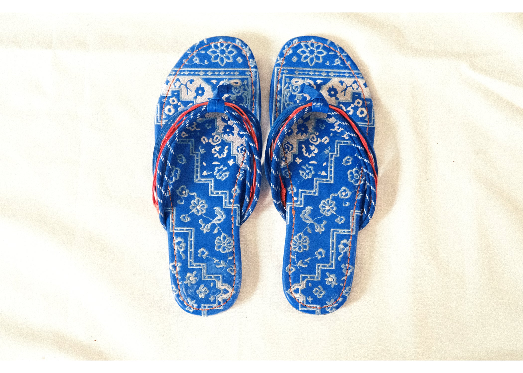 PERSIAN RUG 'flip flops' blue