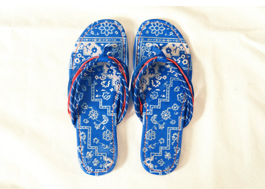 PERSIAN RUG 'flip flops' blue